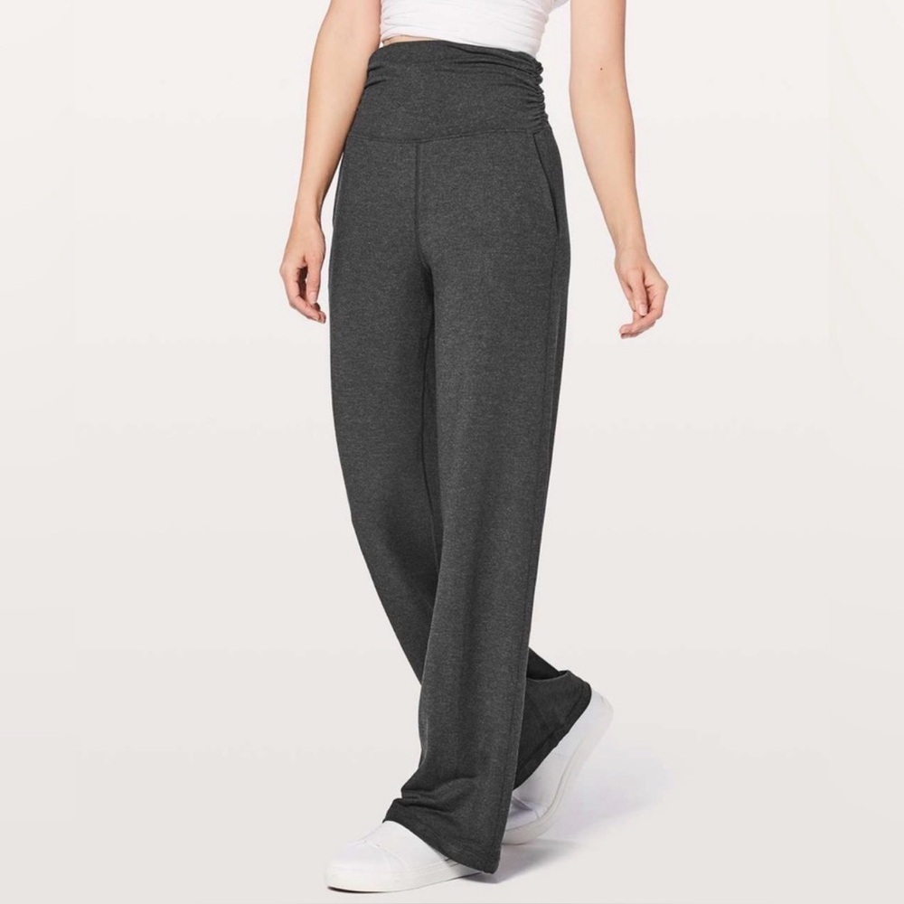 Lululemon Take It Easy High Waist Wide Leg Flare Yoga Pants Active Workout Gym